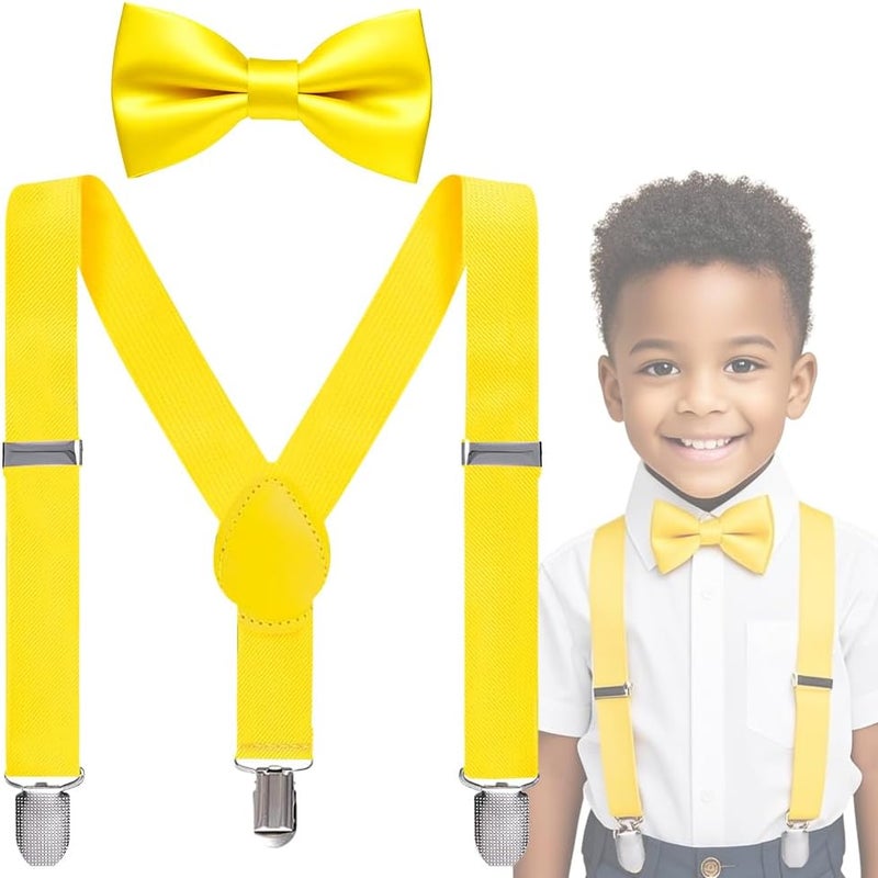Vexadrix Kids Suspenders & Bowtie Set for Boys Girls 6M-6Y | Birthday Wedding Formal Accessories - Image 1